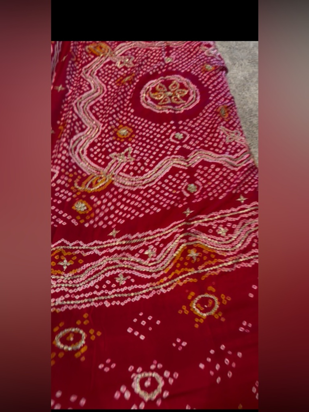 Bandhani gajji silk dupatta